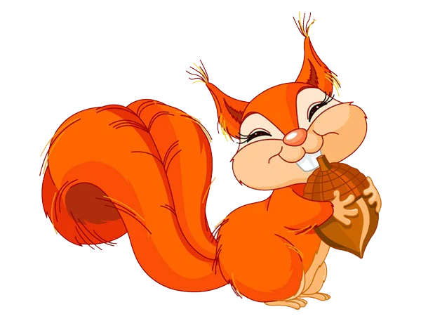 NAŽEHLOVAČKA - Veverka s oříšky oranžová