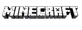 NAŽEHLOVAČKA - Nápis Minecraft bílý