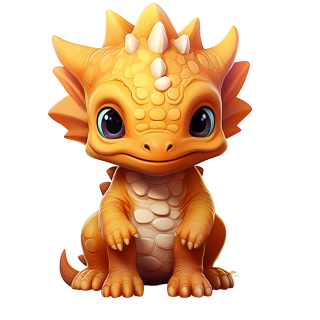 NAŽEHLOVAČKA - Oranžový ostnatý dinošek malý