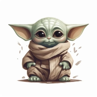 NAŽEHLOVAČKA -  Yoda baby stojí