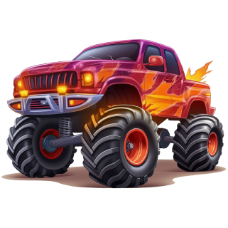 NAŽEHLOVAČKA - Monster auto s plameny 