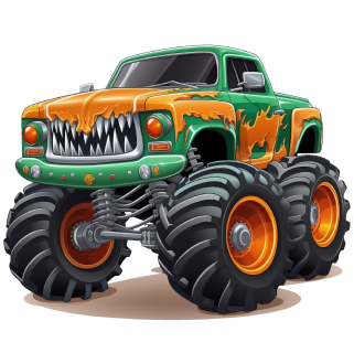 NAŽEHLOVAČKA - Monster auto zelený
