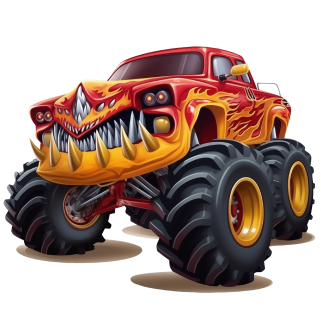 NAŽEHLOVAČKA - Monster auto ohnivé