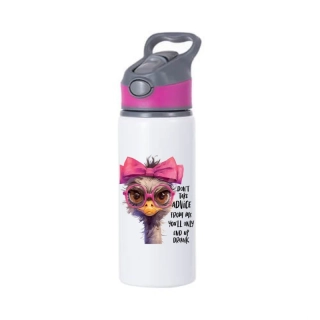 Láhev hliníková - 650 ml Dont take advice pštros