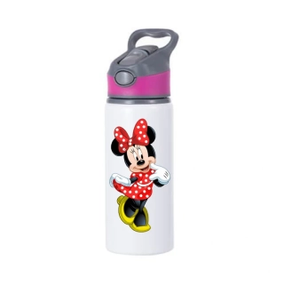 Láhev hliníková - 650 ml Minie v červených šatičkách
