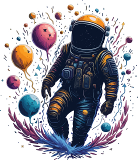 NAŽEHLOVAČKA -  Astronaut s balonky