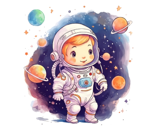 NAŽEHLOVAČKA -  Kosmonaut s planetami dětský