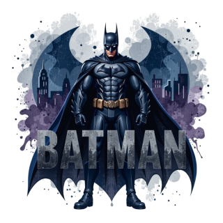 NAŽEHLOVAČKA - Batman s s nápisem a znamkem v pozadí