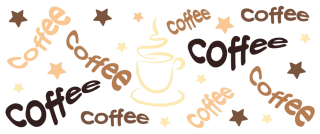 UV DTF samolepky - Coffee nápisy