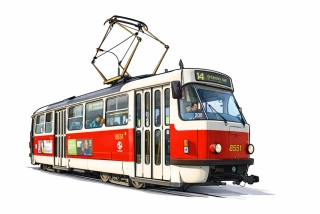 NAŽEHLOVAČKA - Tramvaj číslo 14
