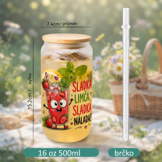 Kelímek s bambusovým víčkem - Sladká limča, sladká nálada