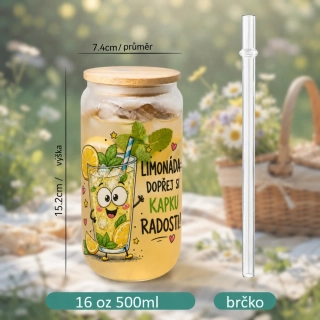 Kelímek s bambusovým víčkem - Limonáda: Dopřej si kapku radosti