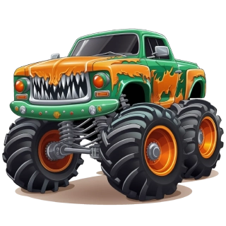 NAŽEHLOVAČKA - Monster auto zelený